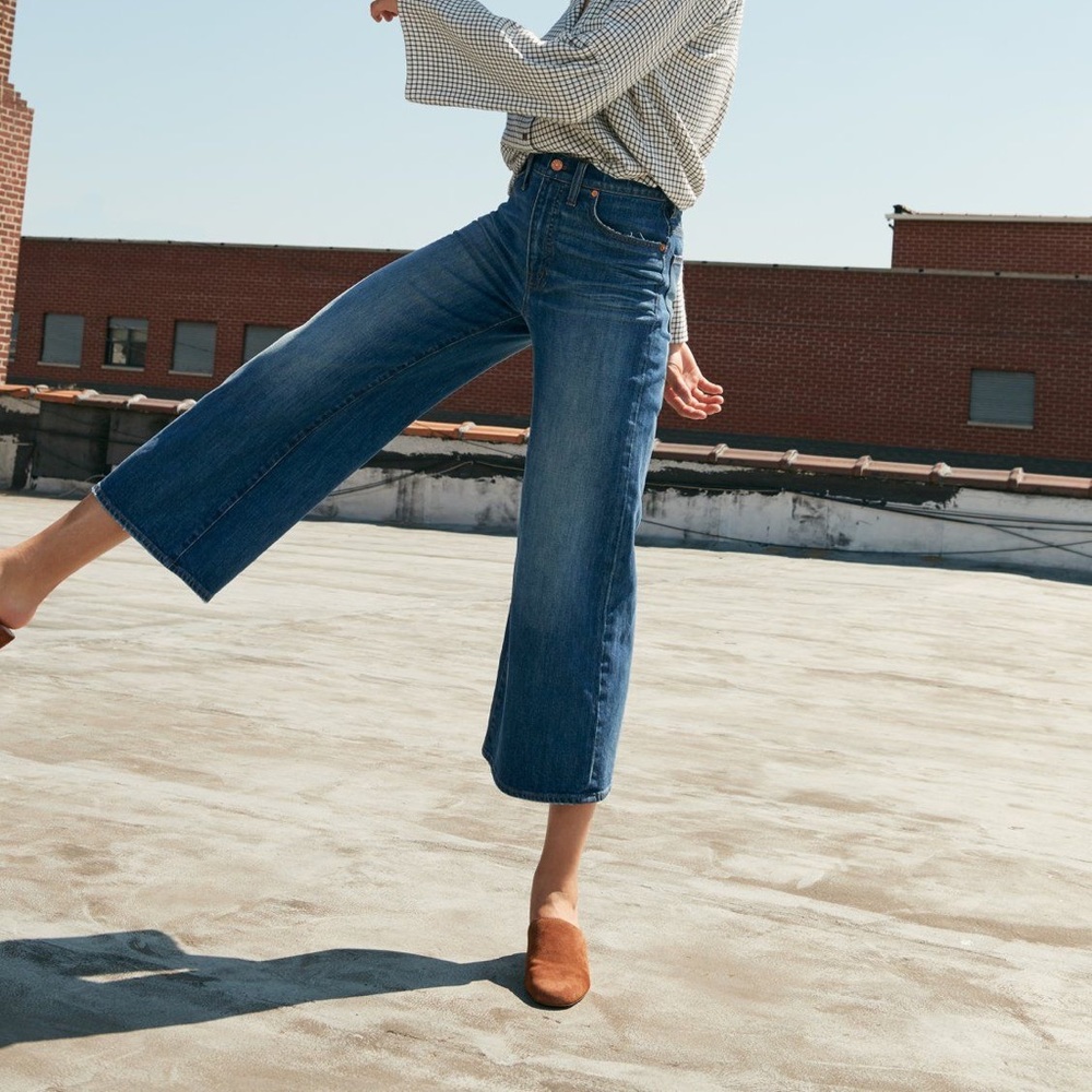 Madewell High Rise Crop in Bainbridge wash